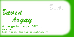 david argay business card